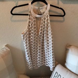 Greylin white geometric blouse